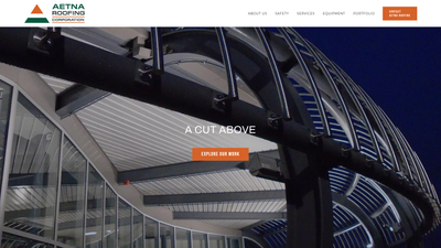 Aetna Roofing website screenshot