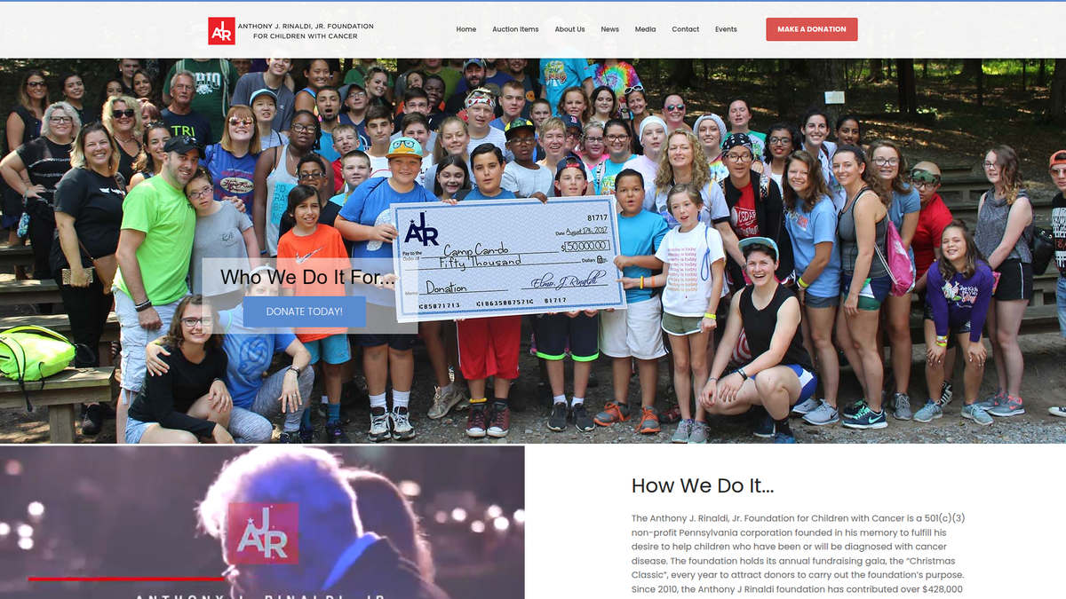AJR Foundation website screenshot