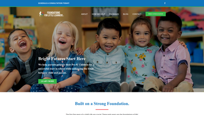 Foundations for Little Learners website screenshot