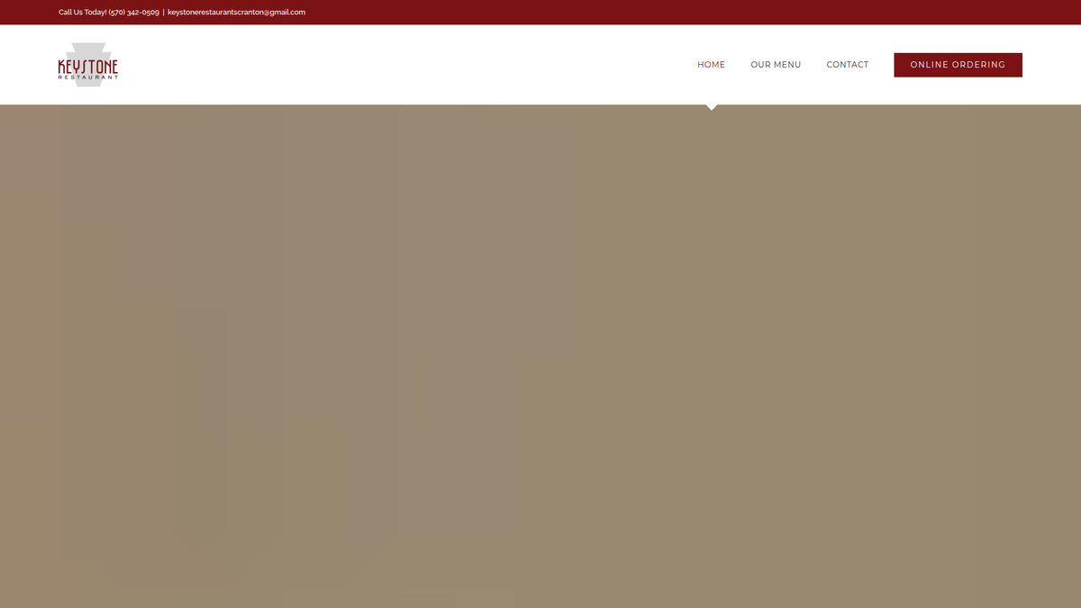 Keystone Diner website screenshot