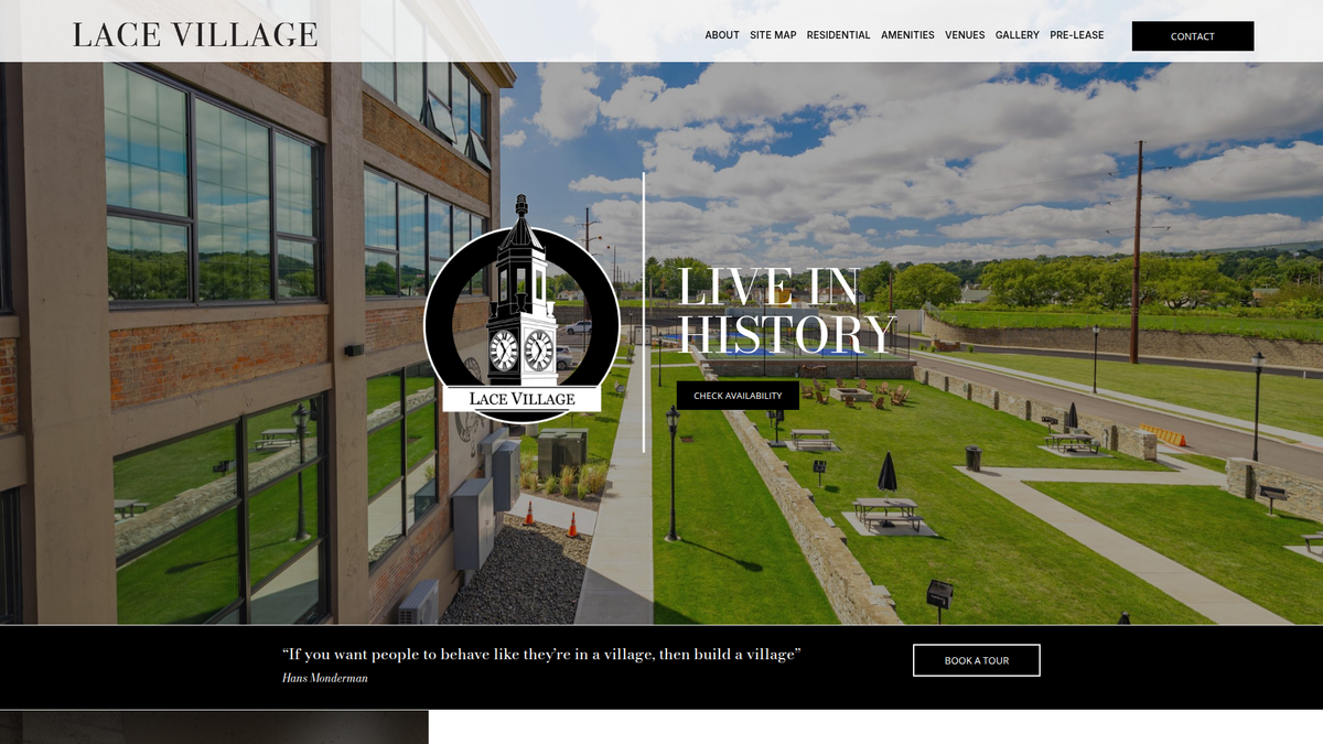 Lace Village website screenshot
