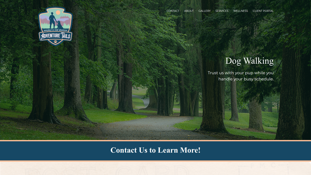 My Adventure Tails website screenshot