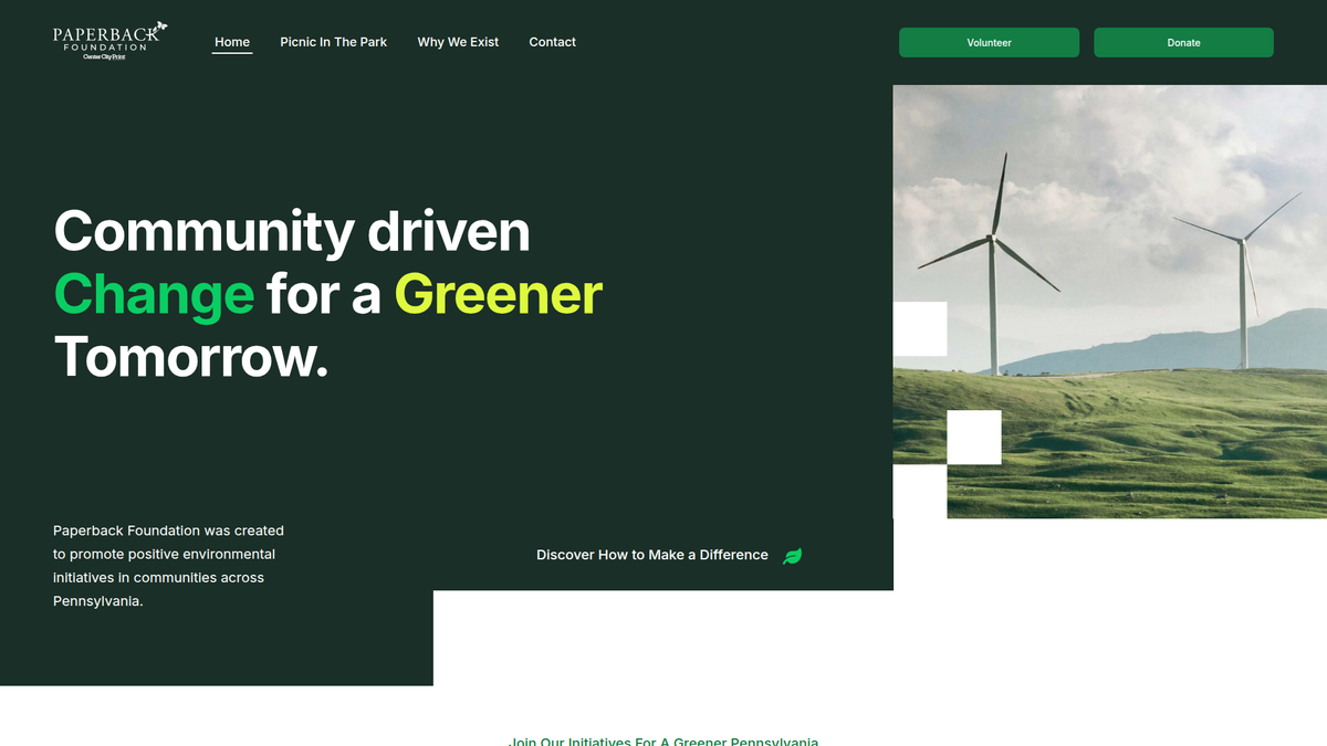 Paperback Foundation website screenshot