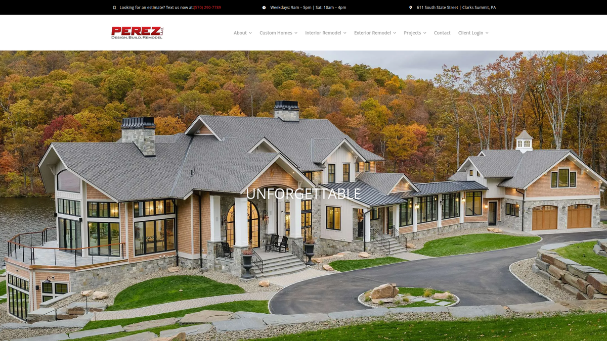 Perez DBR website screenshot