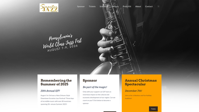 Scranton Jazz Festival website screenshot