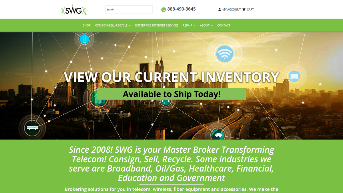 SWG Inc website screenshot