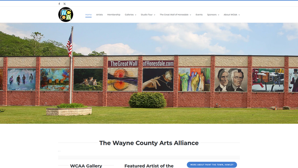 Wayne County Arts Alliance website screenshot