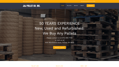 J&J Pallet website screenshot
